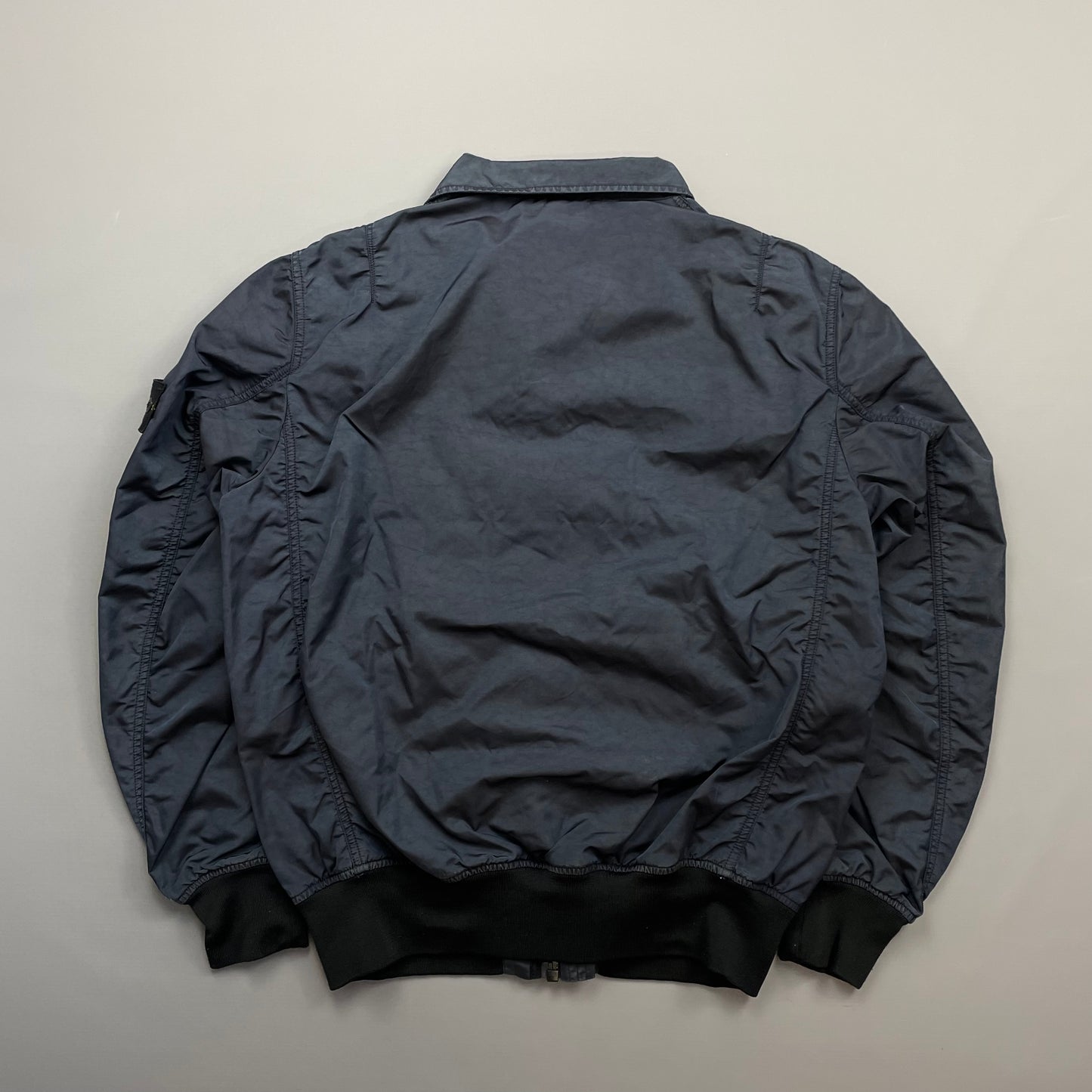 Stone Island Navy SS11 Lightweight Nylon Sheen Bomber Jacket