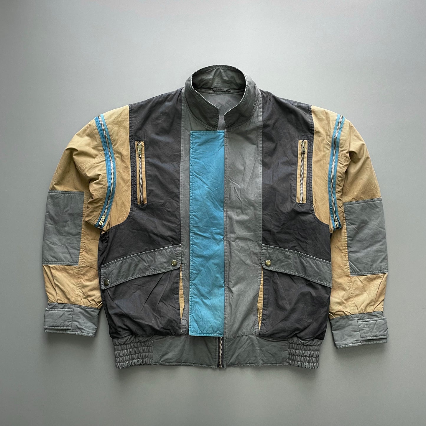 Hugo Boss Sports 90s Tri-Colour Removable Sleeve Bomber Jacket