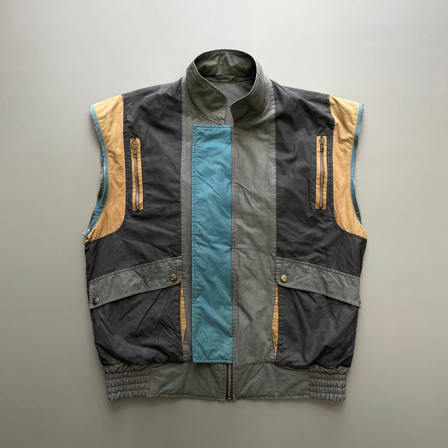 Hugo Boss Sports 90s Tri-Colour Removable Sleeve Bomber Jacket