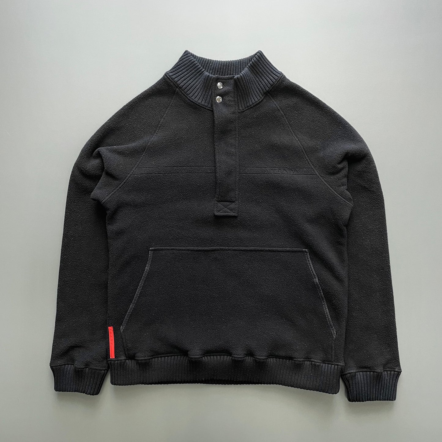 Prada Sport Black 00s Half-Zip Fleece Jumper