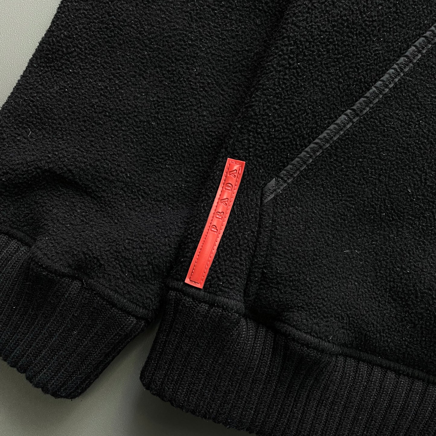 Prada Sport Black 00s Half-Zip Fleece Jumper