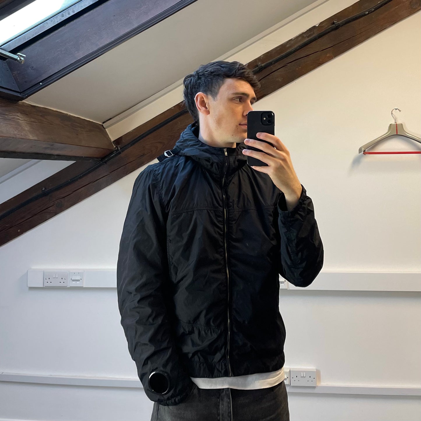 C.P. Company Black AW09 Watchviewer Cotton-Lined Hooded Nylon Jacket