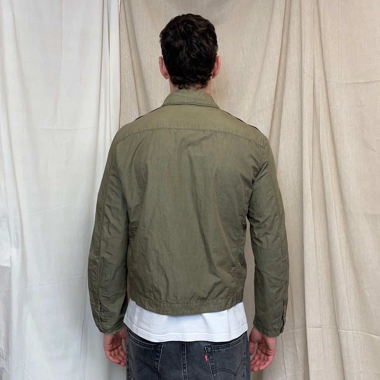 C.P. Company Khaki SS07 Cotton/Nylon Military Style Harrington Jacket