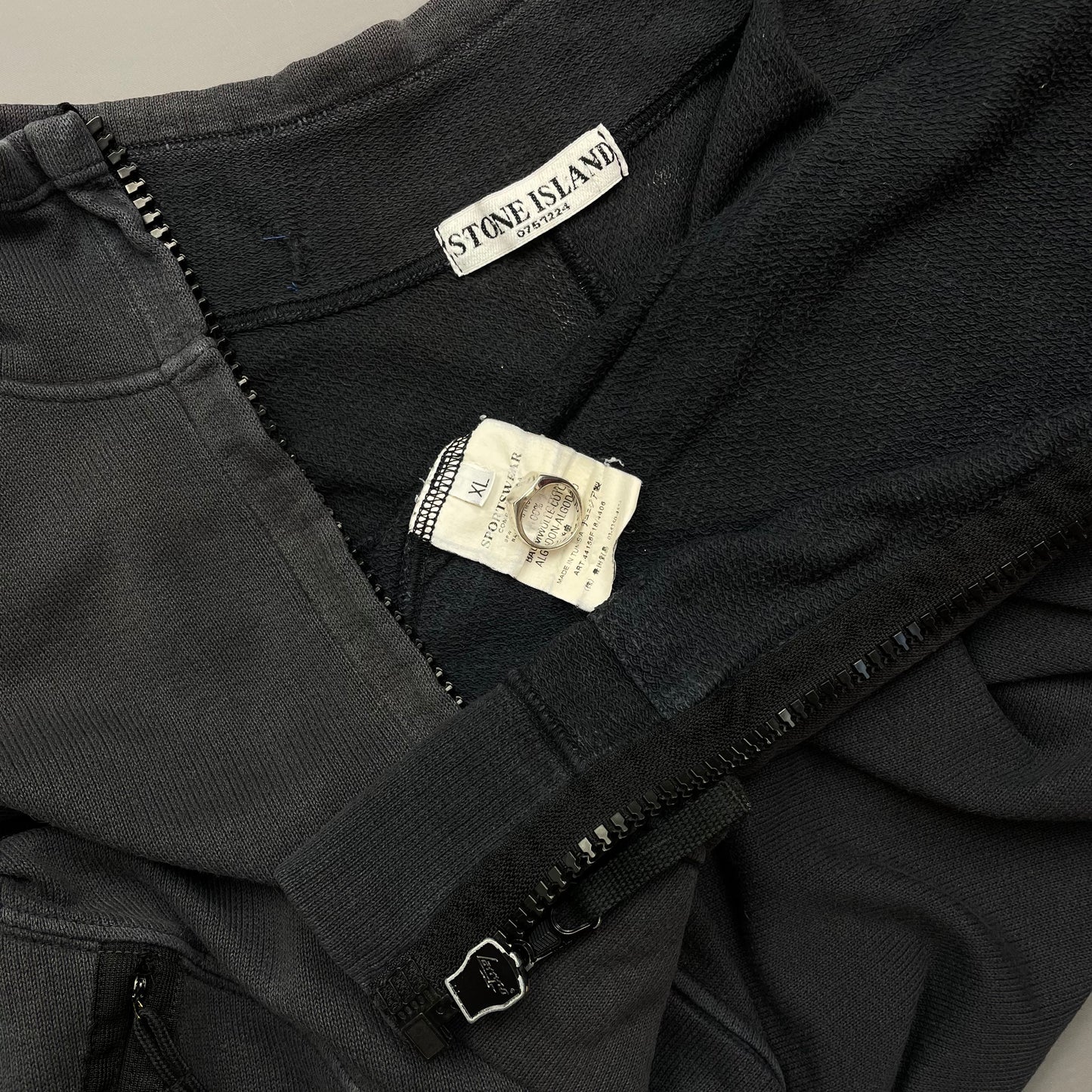 Stone Island Grey SS06 Lightweight Cotton Zip-Through Jacket