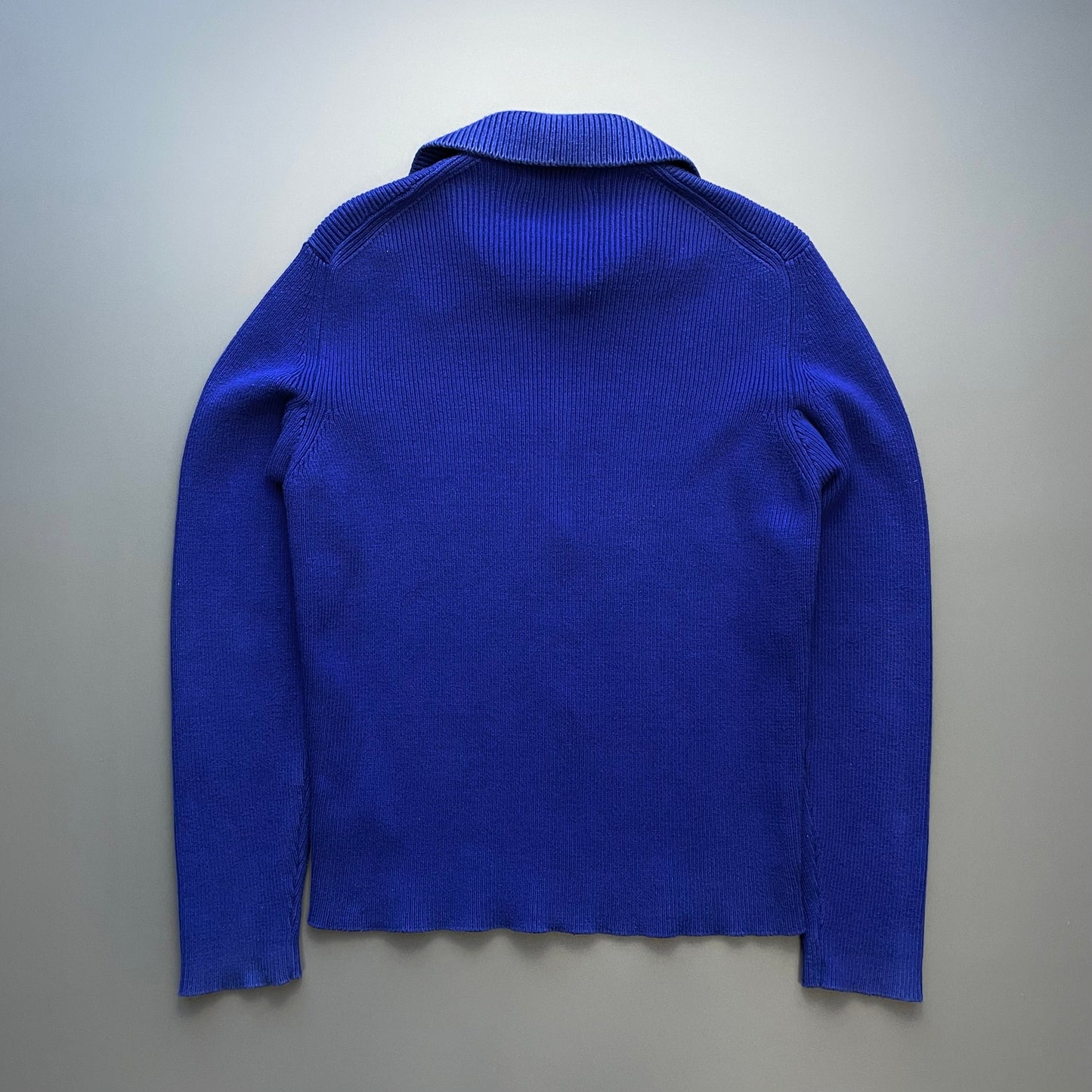 Stone Island Blue AW08 Zip-Through Knit Cardigan Jacket