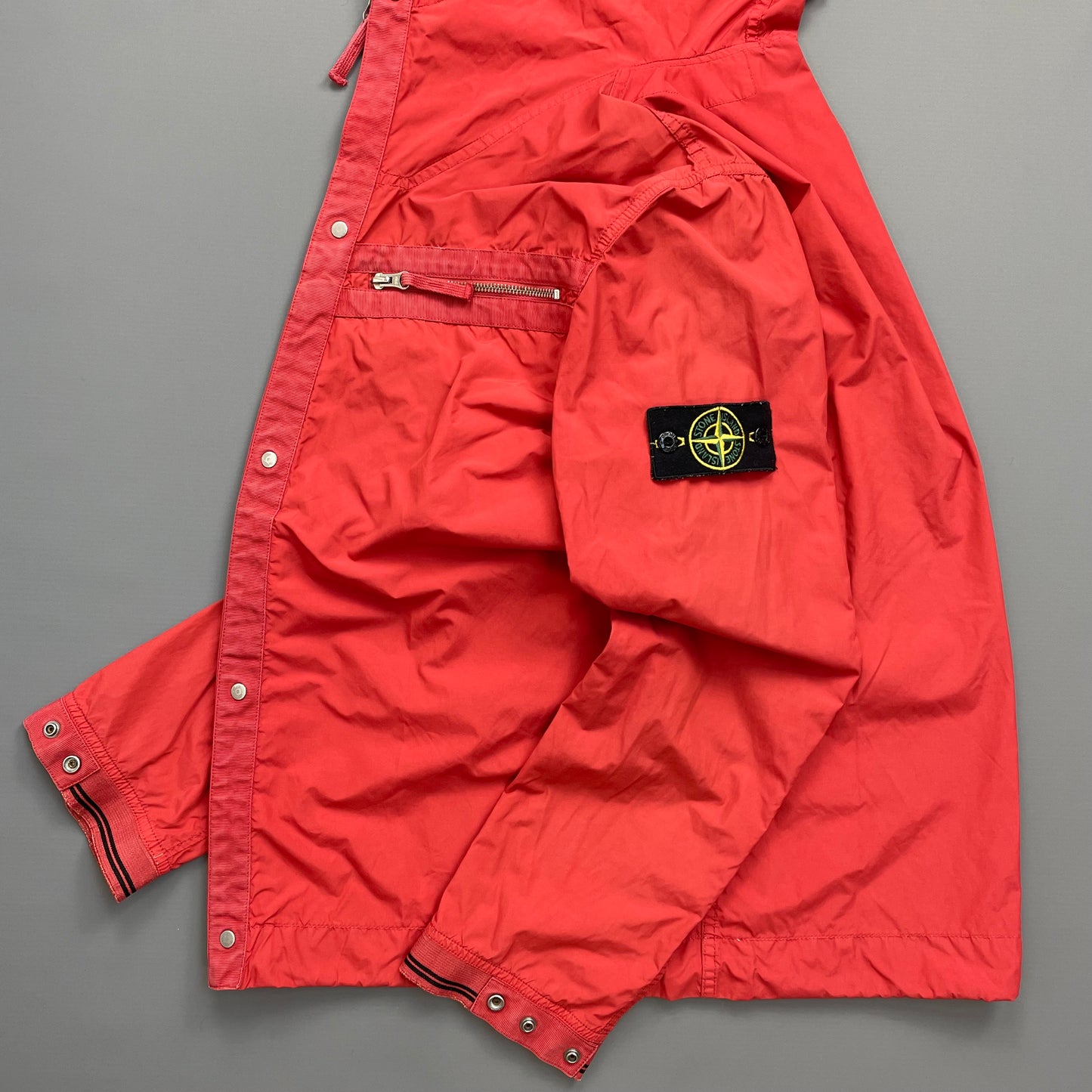 Stone Island Red Spalmatura Nylon Hooded Jacket SS09