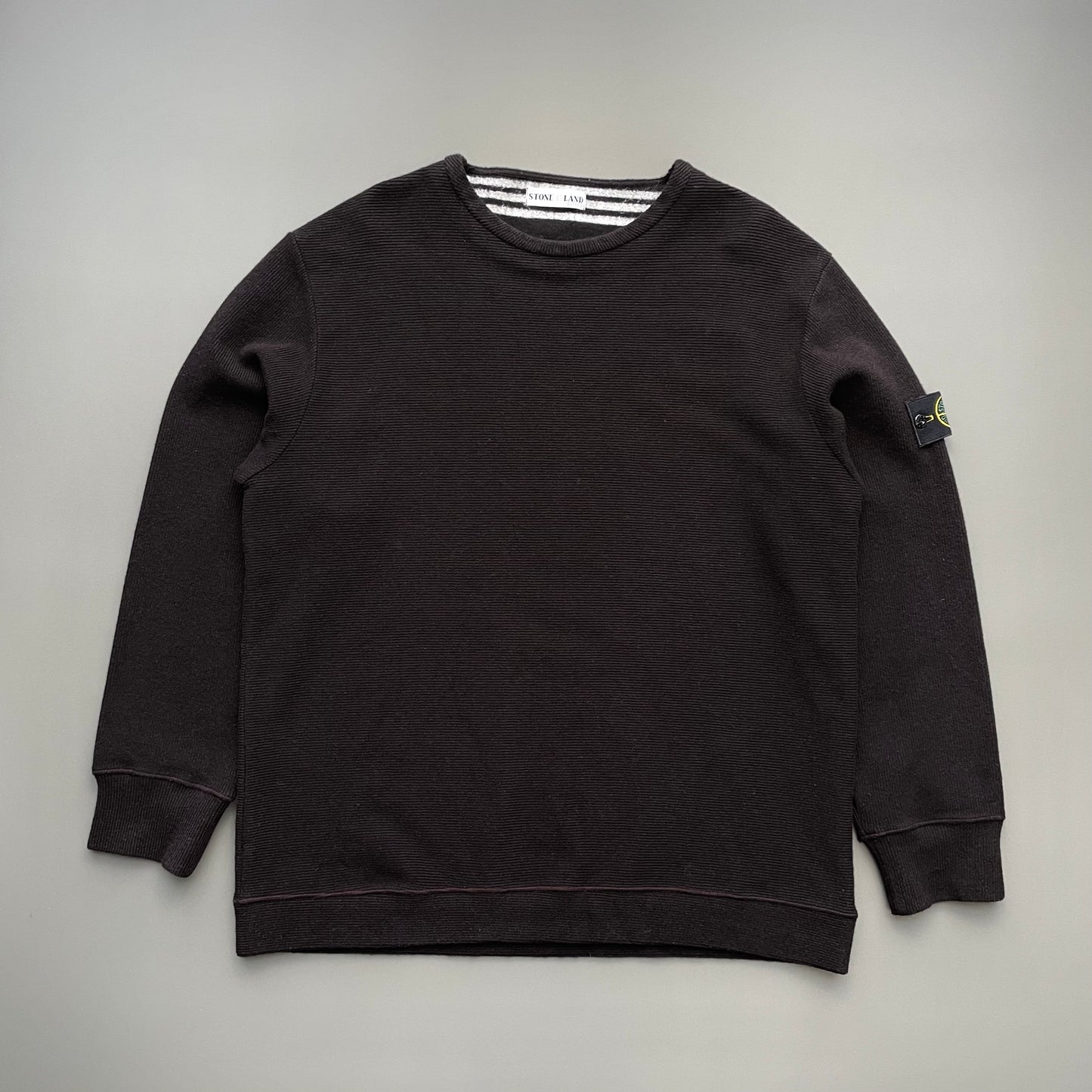 Stone Island Brown AW00 Ribbed Wool-Blend Crewneck Jumper