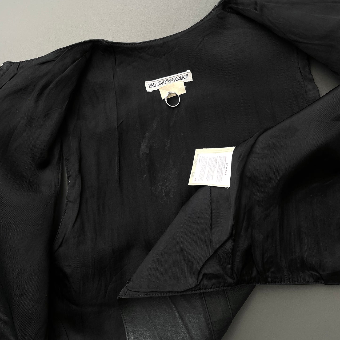 Emporio Armani Black 90s Leather Vest