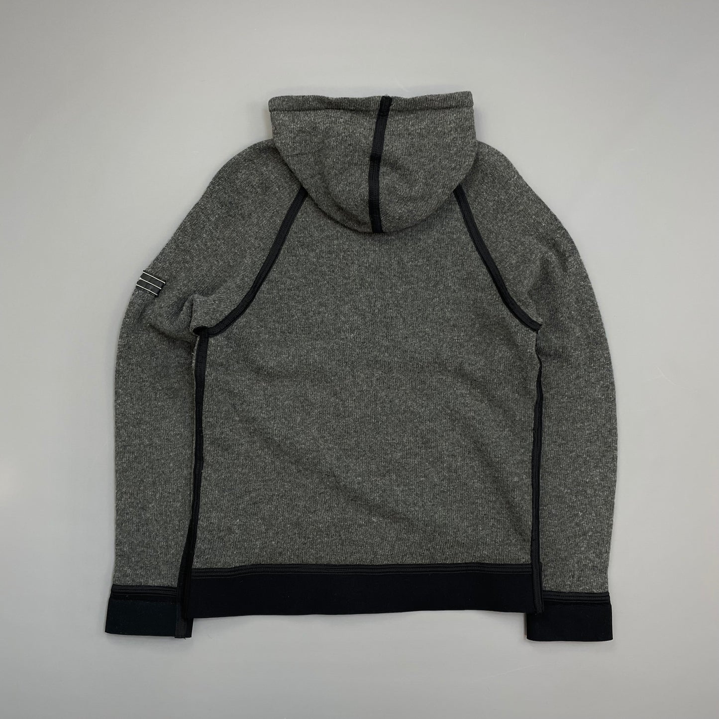 Stone Island Denims AW09 Grey Zip-Through Wool Knit Hoodie