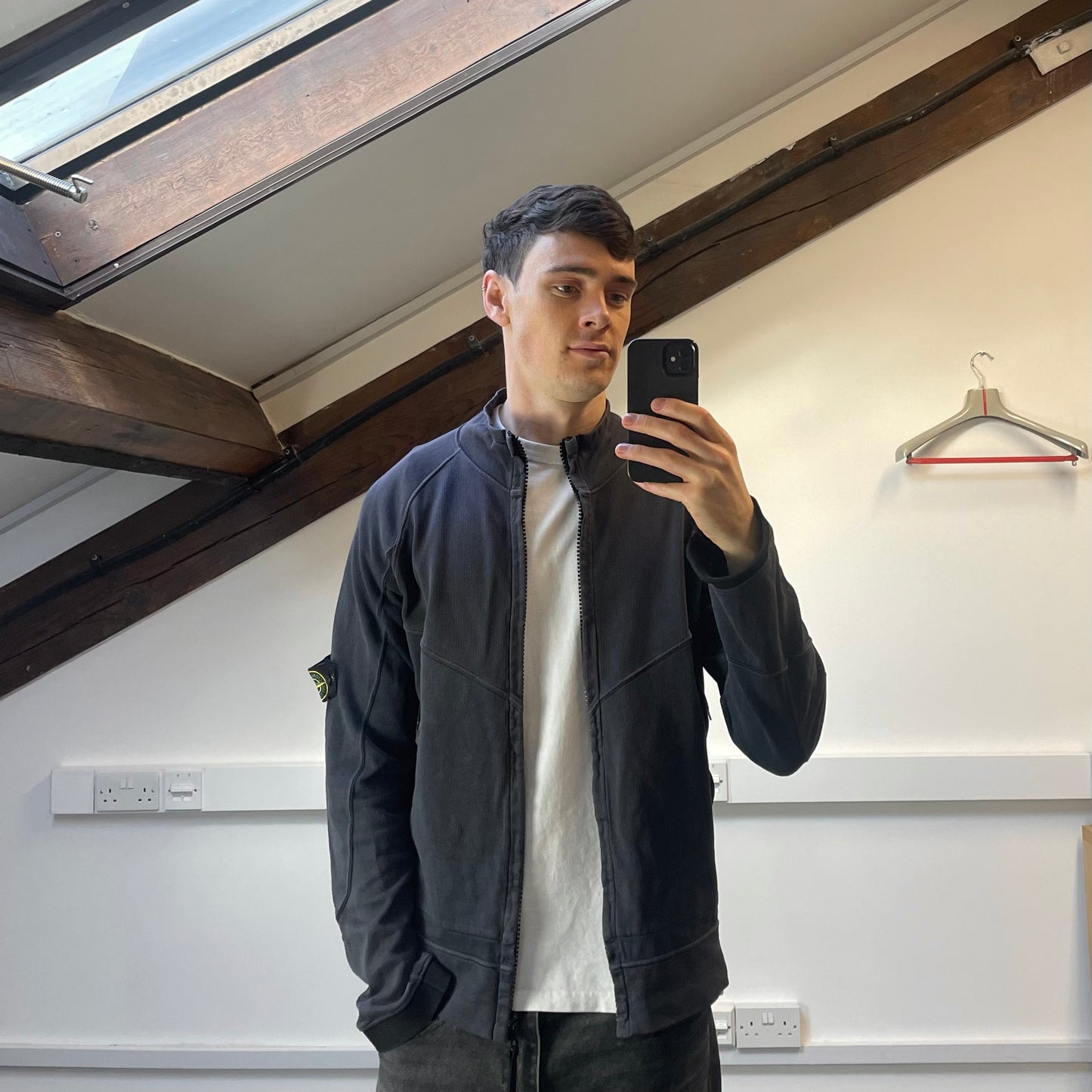 Stone Island Grey SS06 Lightweight Cotton Zip-Through Jacket