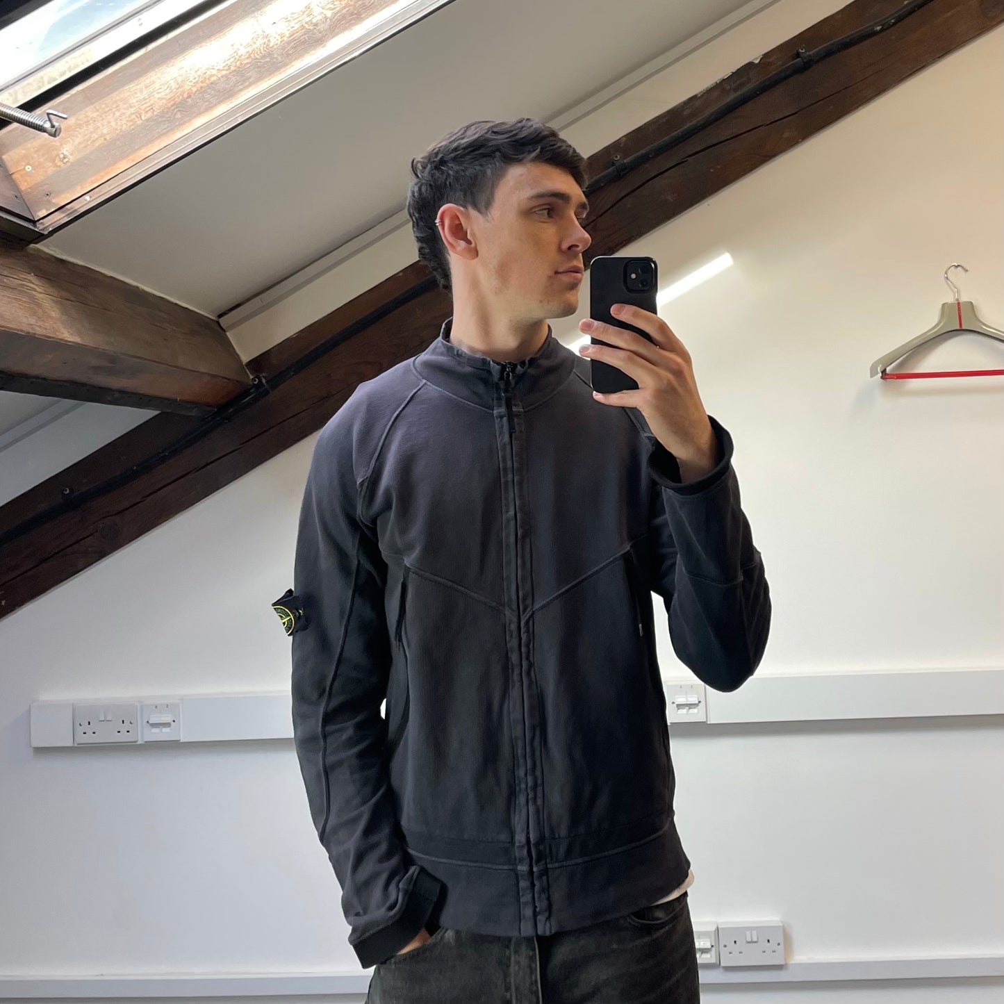Stone Island Grey SS06 Lightweight Cotton Zip-Through Jacket