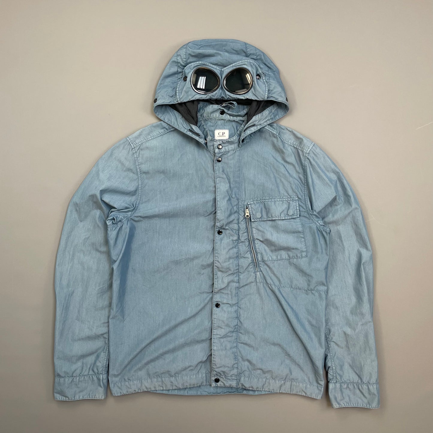 C.P. Company Blue 50 Fili Removable Hood Goggle Jacket