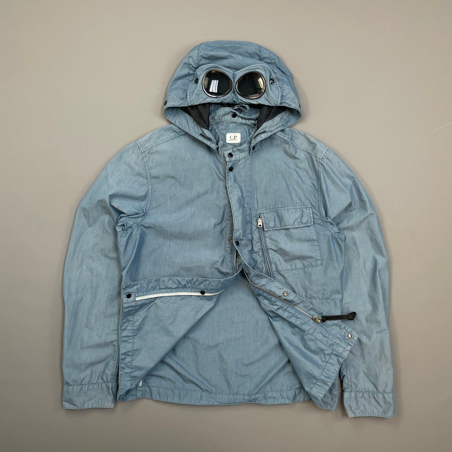 C.P. Company Blue 50 Fili Removable Hood Goggle Jacket