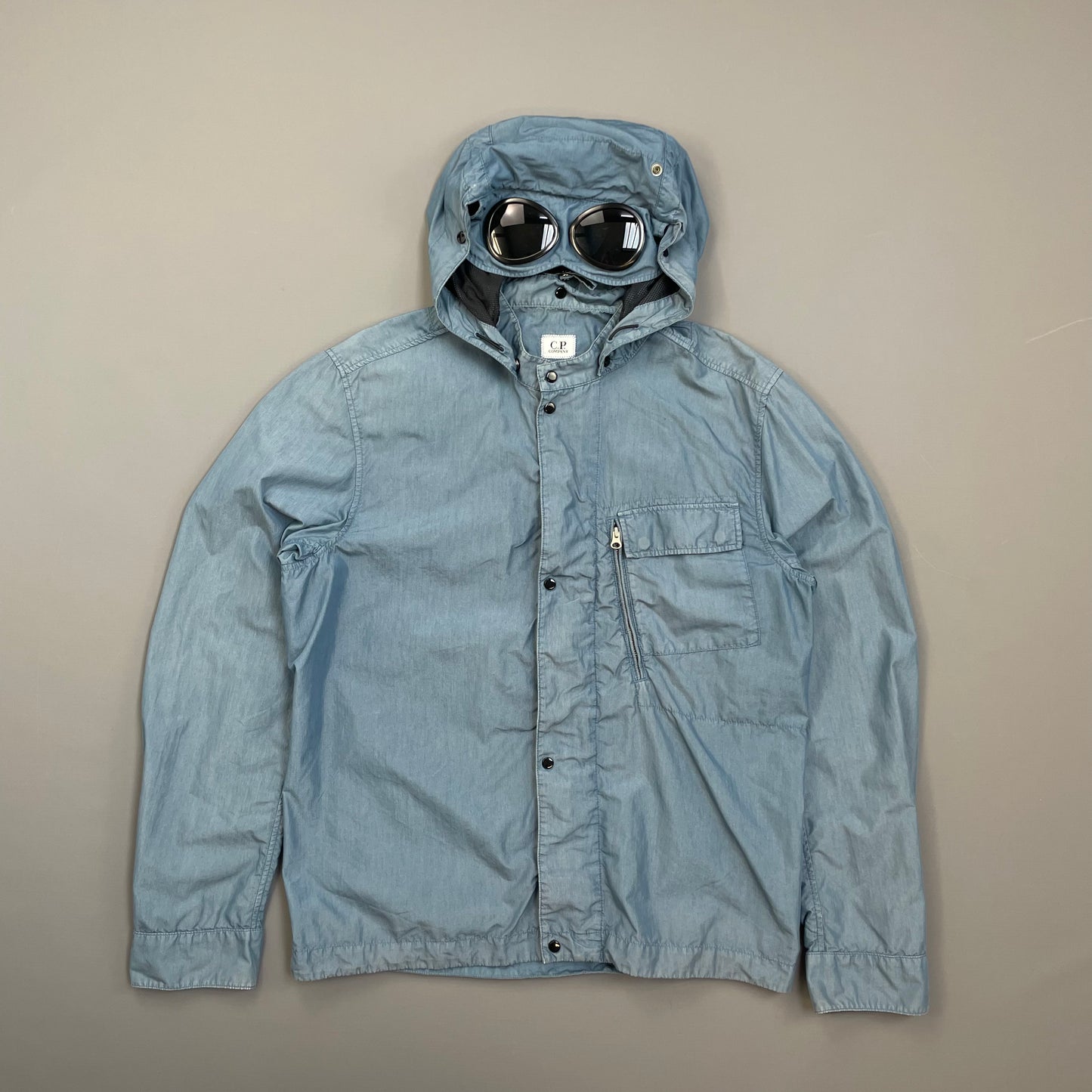 C.P. Company Blue 50 Fili Removable Hood Goggle Jacket