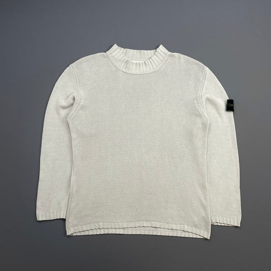 Stone Island Cream White AW99 Silk Knit Jumper