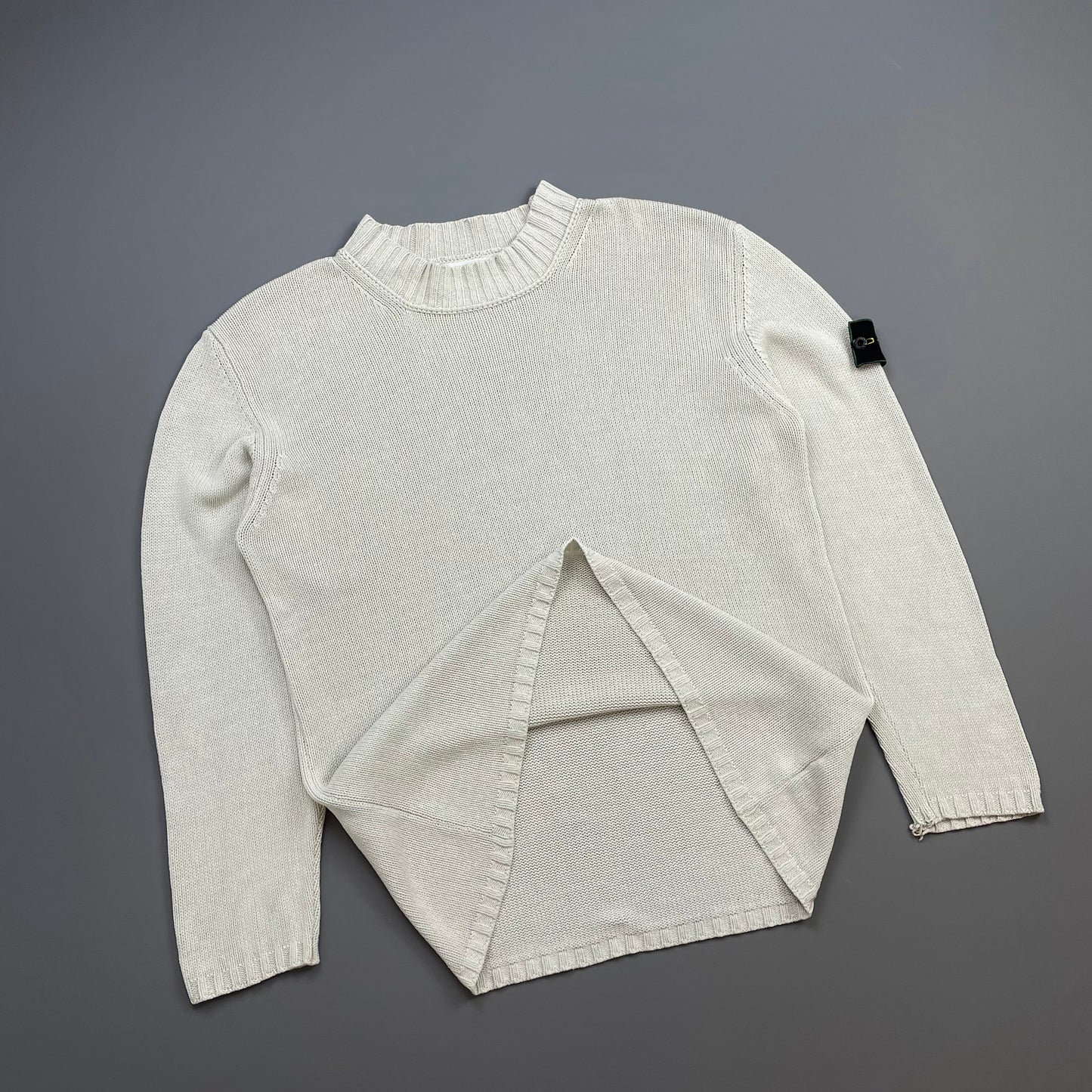 Stone Island Cream White AW99 Silk Knit Jumper