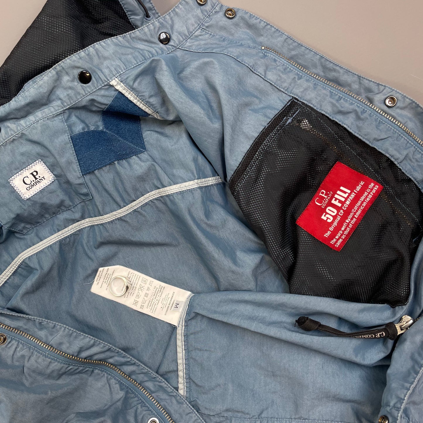 C.P. Company Blue 50 Fili Removable Hood Goggle Jacket