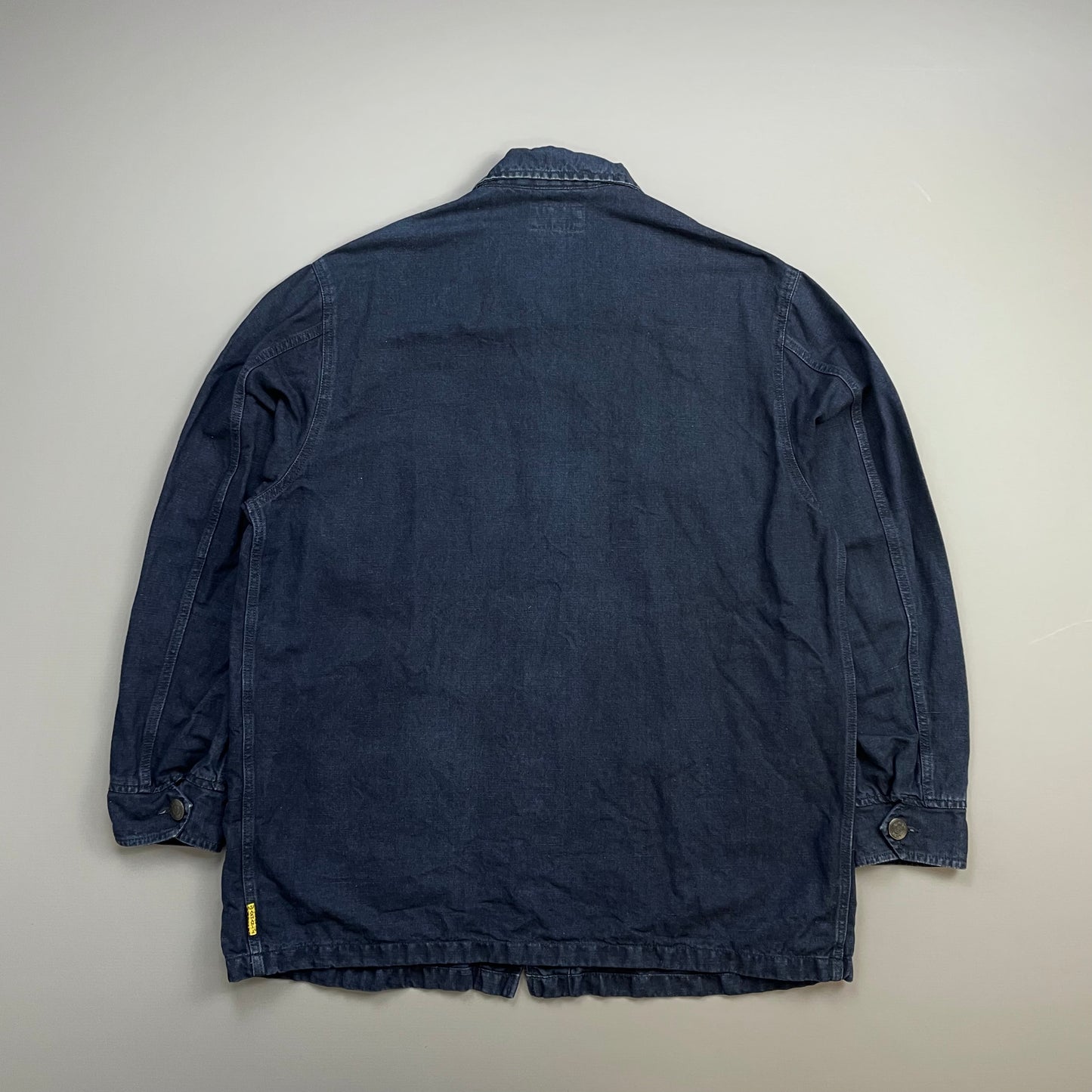 Armani Jeans Navy 90s Linen & Cotton Chore Jacket