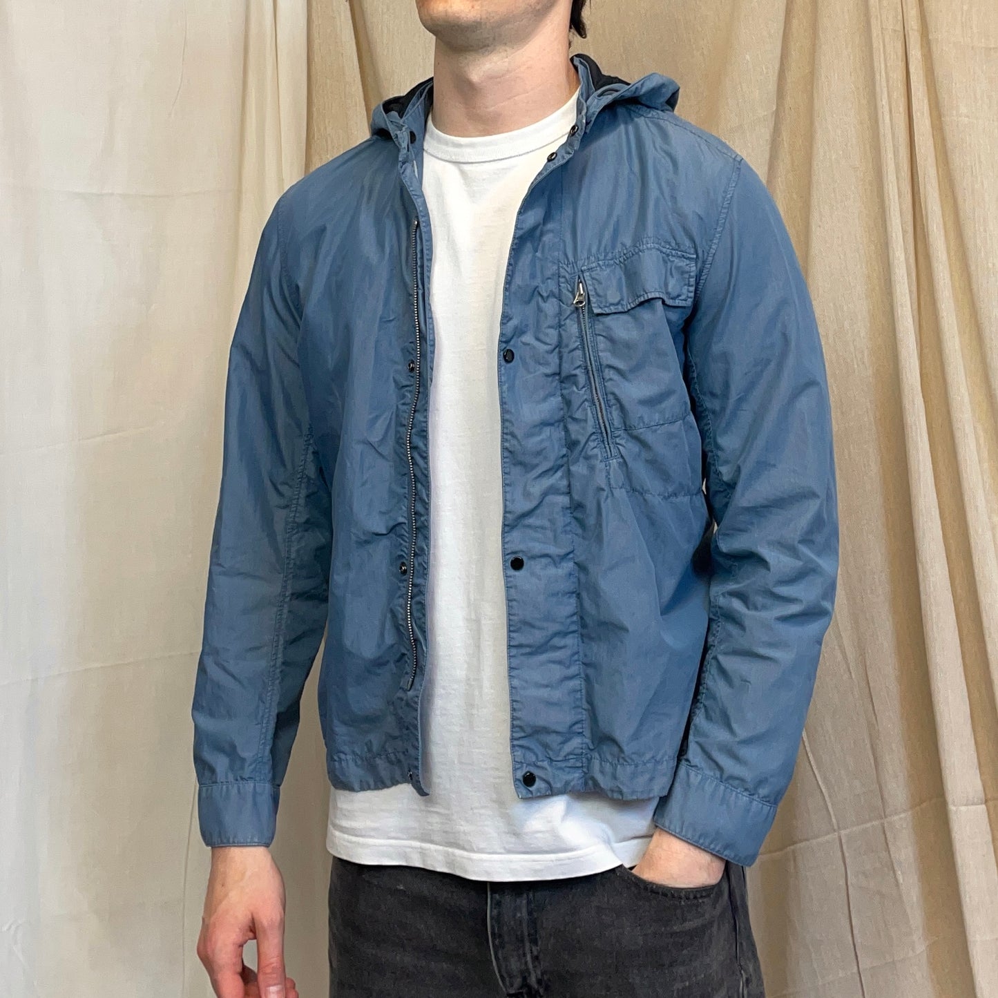 C.P. Company Blue 50 Fili Removable Hood Goggle Jacket