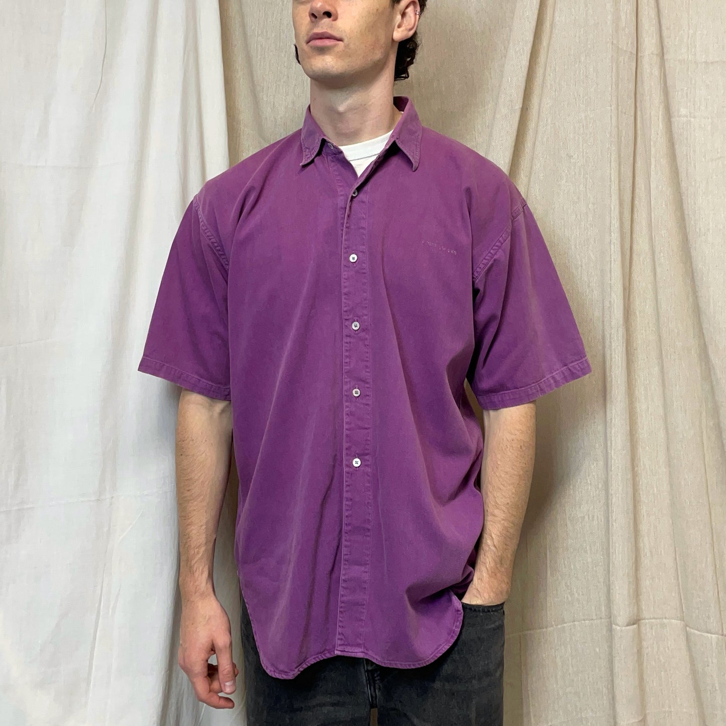 Stone Island Marina Purple 80s Short Sleeve Shirt