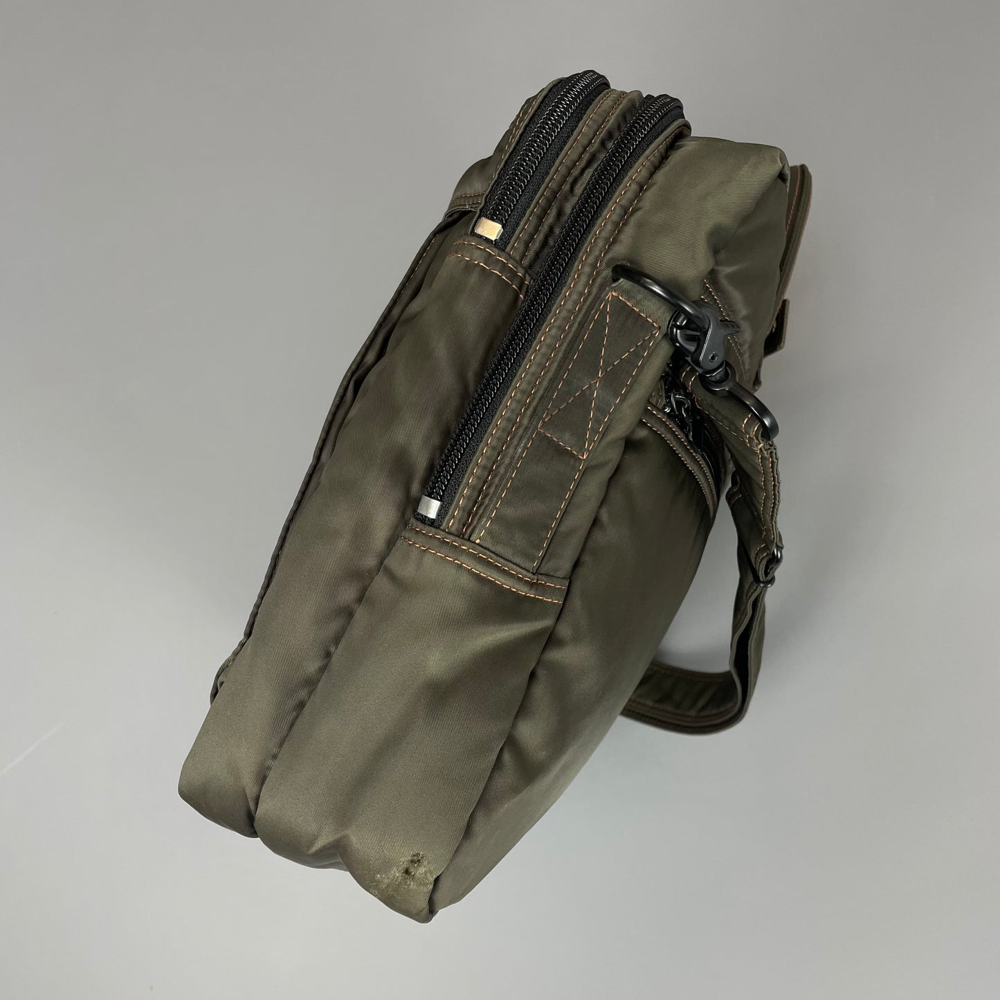 Porter International Khaki Nylon Crossbody & Handheld Briefcase Bag