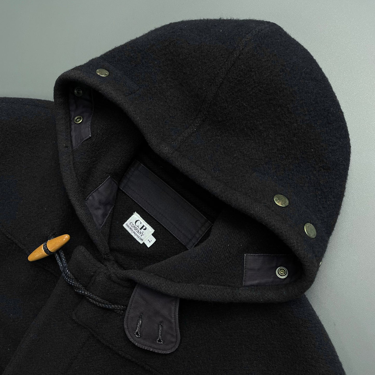 C.P. Company Navy 1993 Ideas From Massimo Osti Hooded Wool Duffle Coat