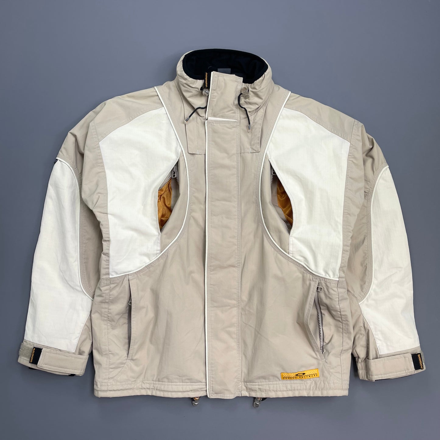 Oakley Software Beige & Cream 00s Multi-Pocket Technical Ski Jacket