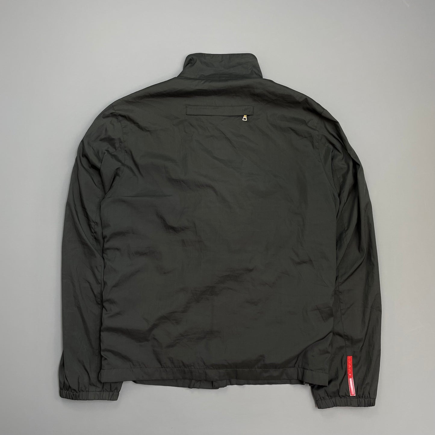 Prada Sport Grey 00s Hidden-Vent Concealed Hood Technical Jacket