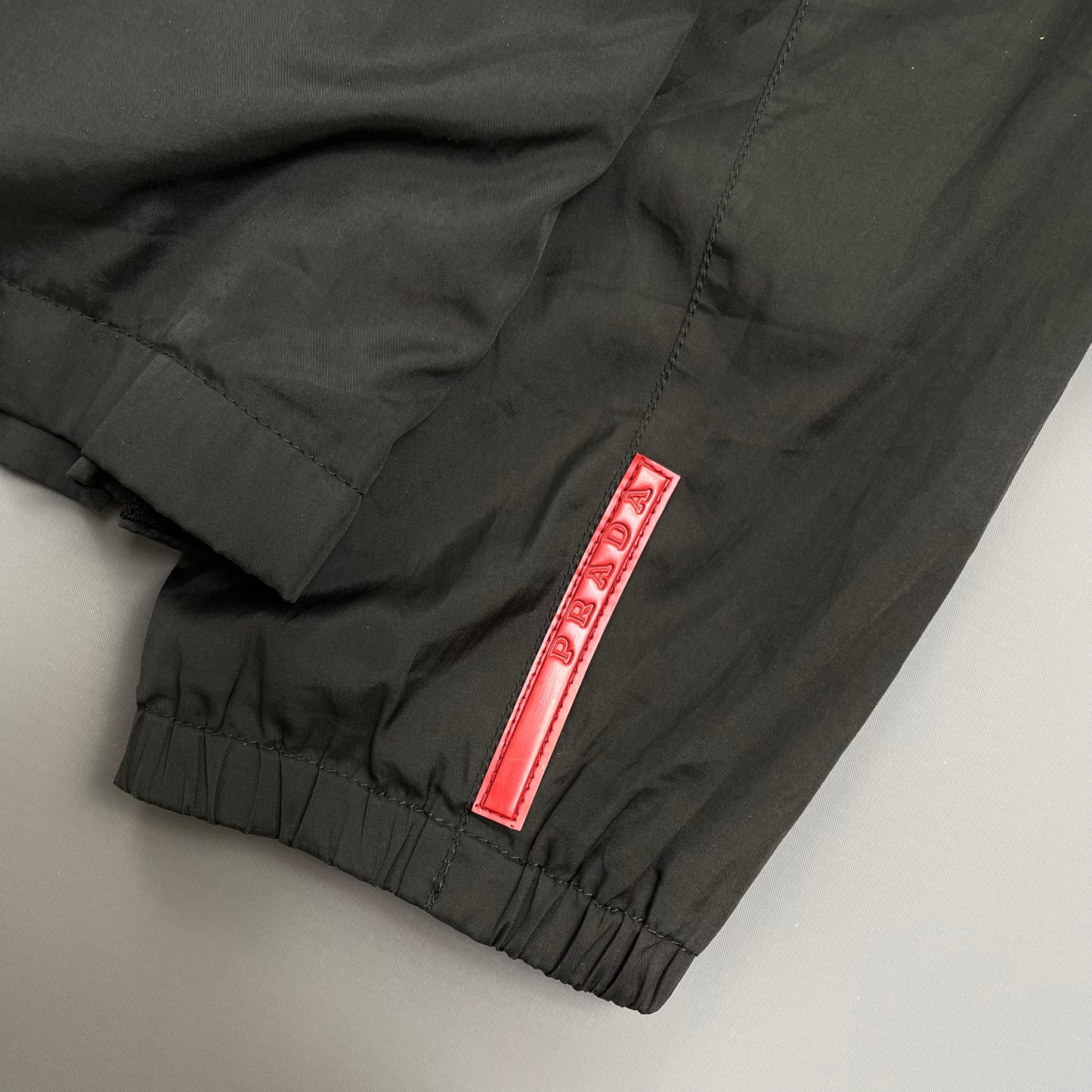 Prada Sport Grey 00s Hidden-Vent Concealed Hood Technical Jacket