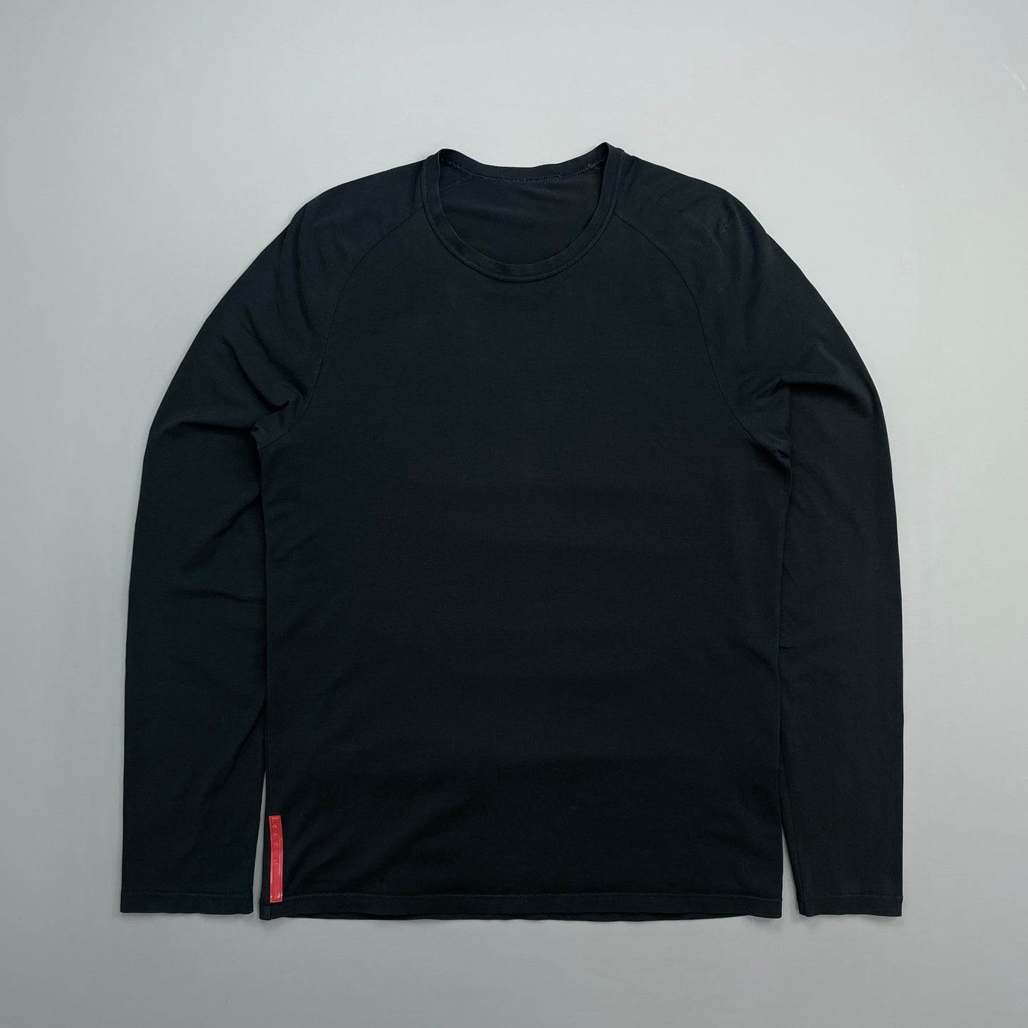 Prada Sport Black 00s Long Sleeve Rear Pocket Elastane T-Shirt