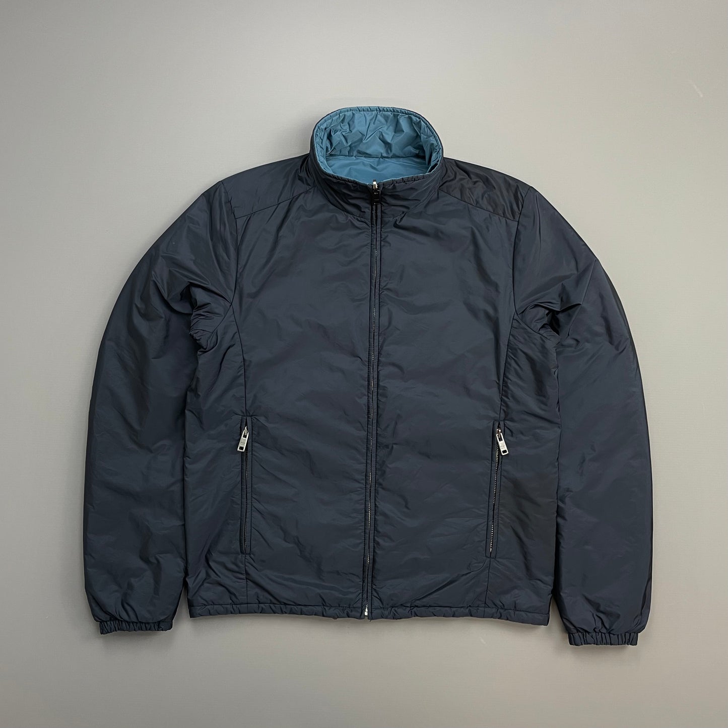 Prada Sport Navy & Blue 2014 Nylon Padded Harrington Bomber Jacket