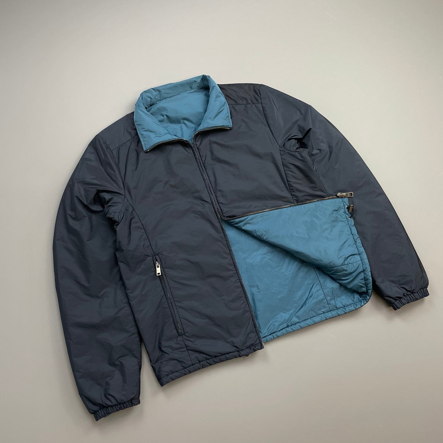 Prada Sport Navy & Blue 2014 Nylon Padded Harrington Bomber Jacket