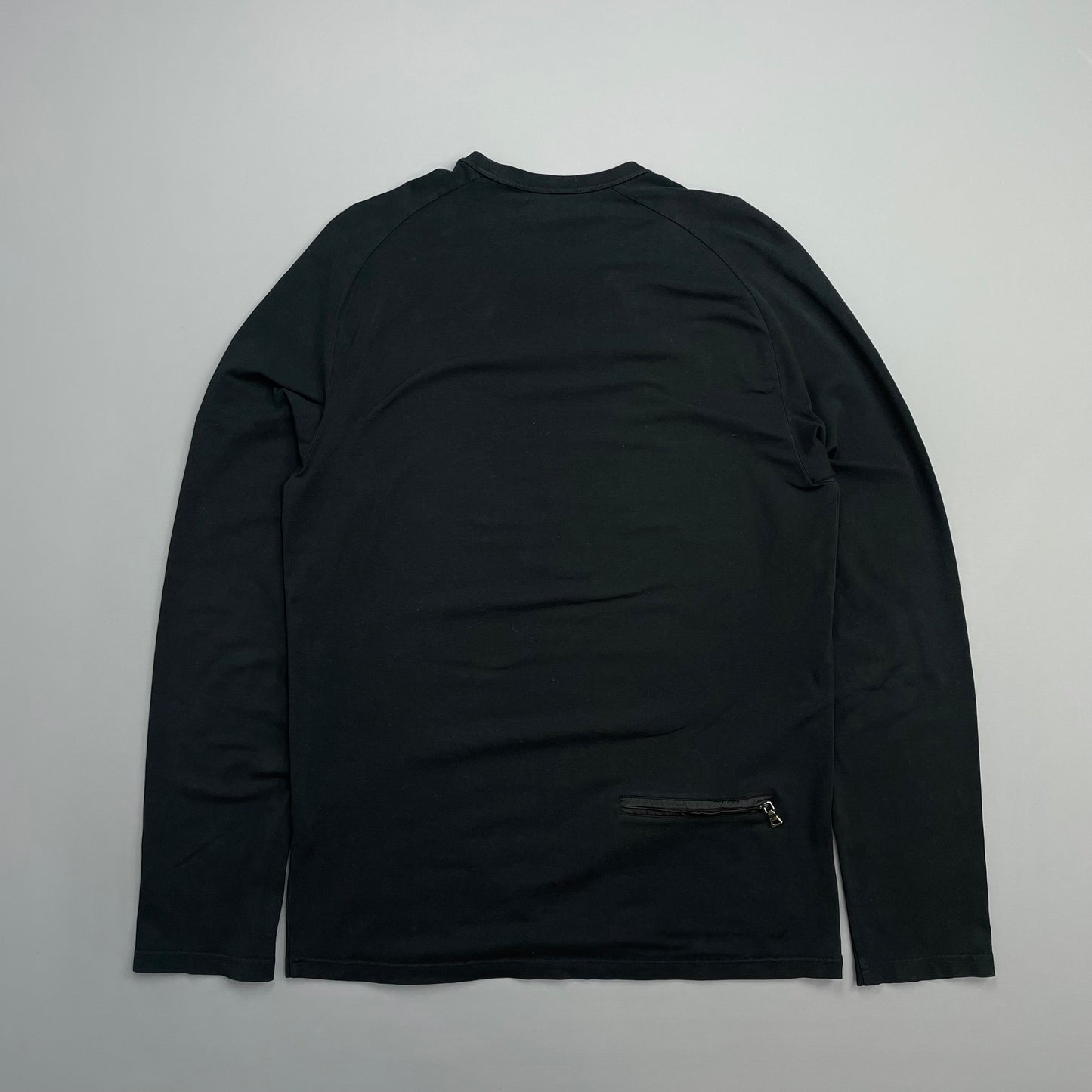 Prada Sport Black 00s Long Sleeve Rear Pocket Elastane T-Shirt