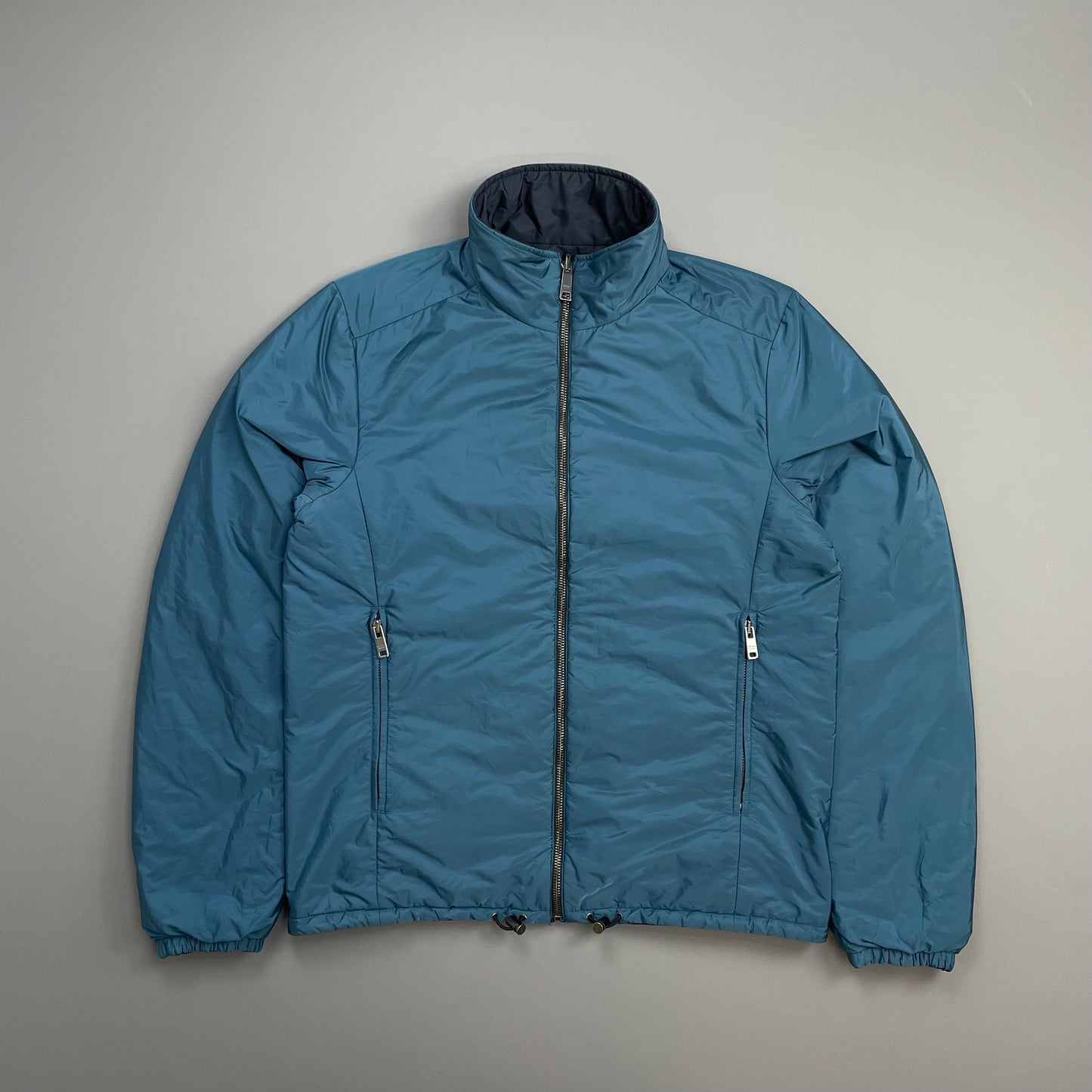 Prada Sport Navy & Blue 2014 Nylon Padded Harrington Bomber Jacket