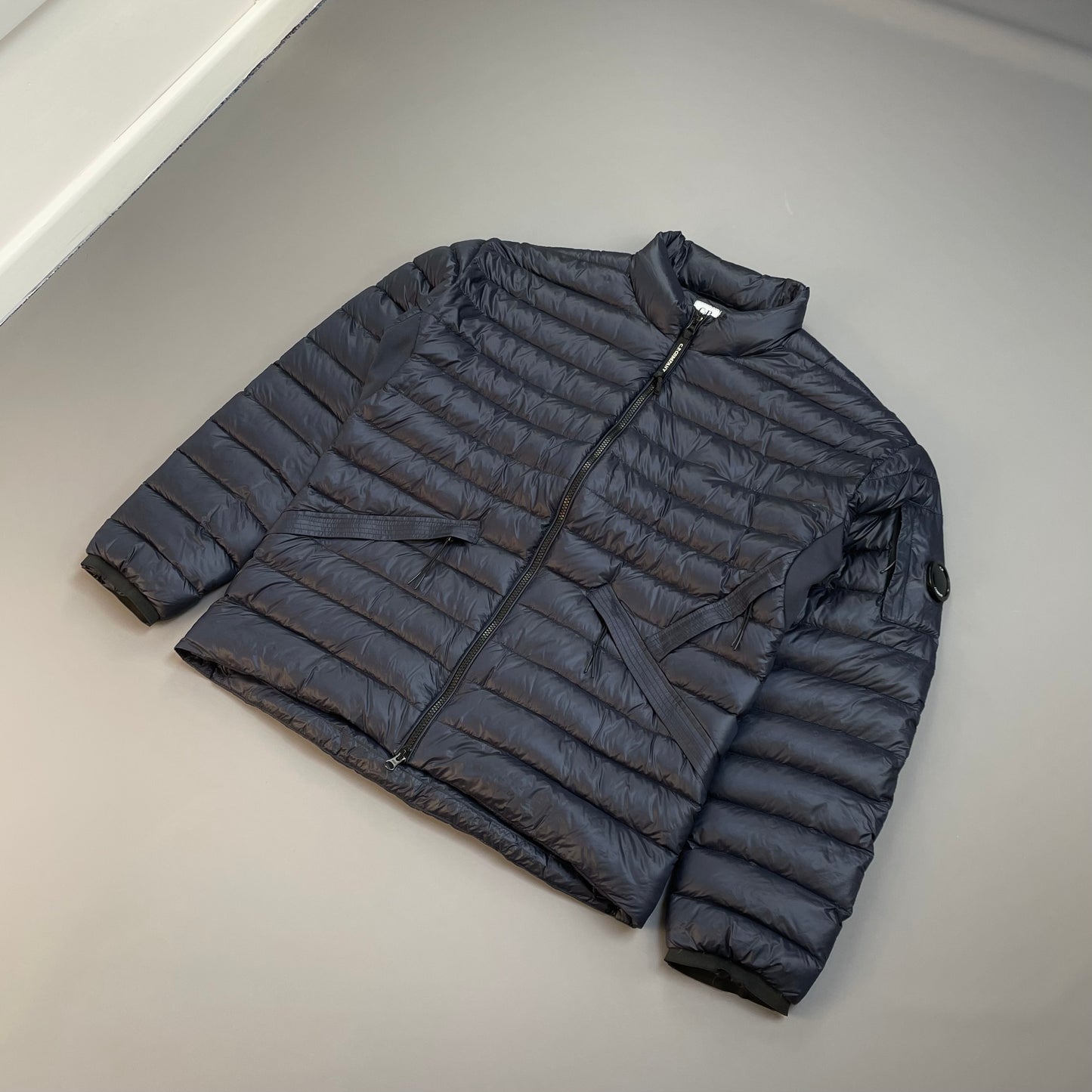 C.P. Company Navy DD Shell Lightweight Technical Lens Puffer Jacket