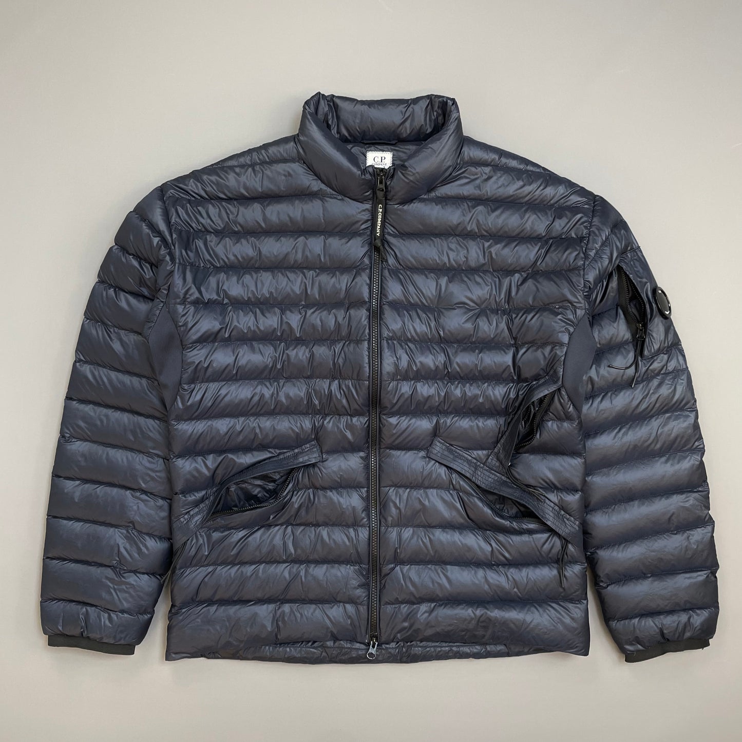 C.P. Company Navy DD Shell Lightweight Technical Lens Puffer Jacket