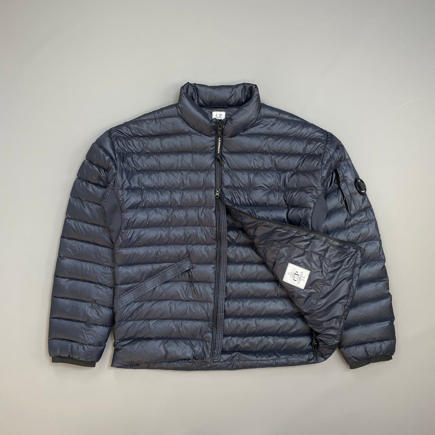 C.P. Company Navy DD Shell Lightweight Technical Lens Puffer Jacket