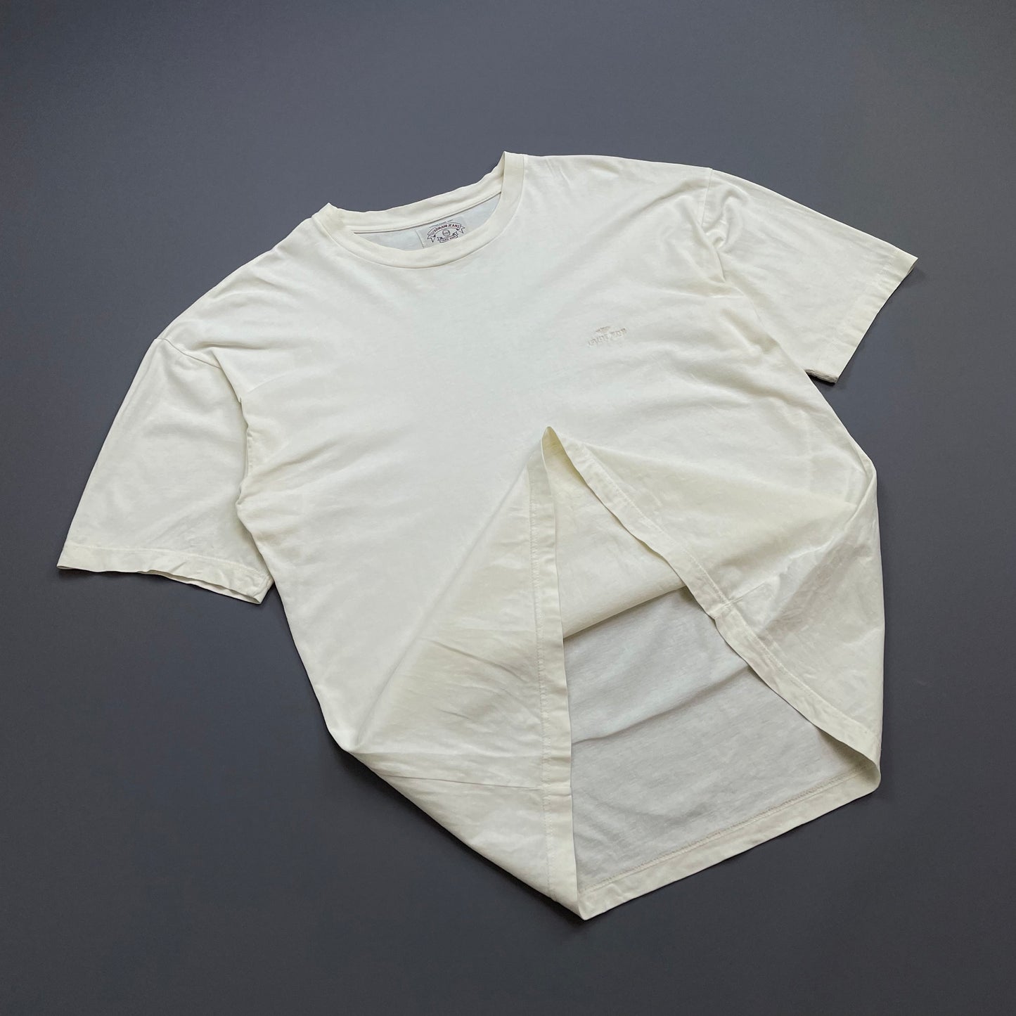 Armani Jeans Cream 90s Spellout Lightweight Oversized T-Shirt