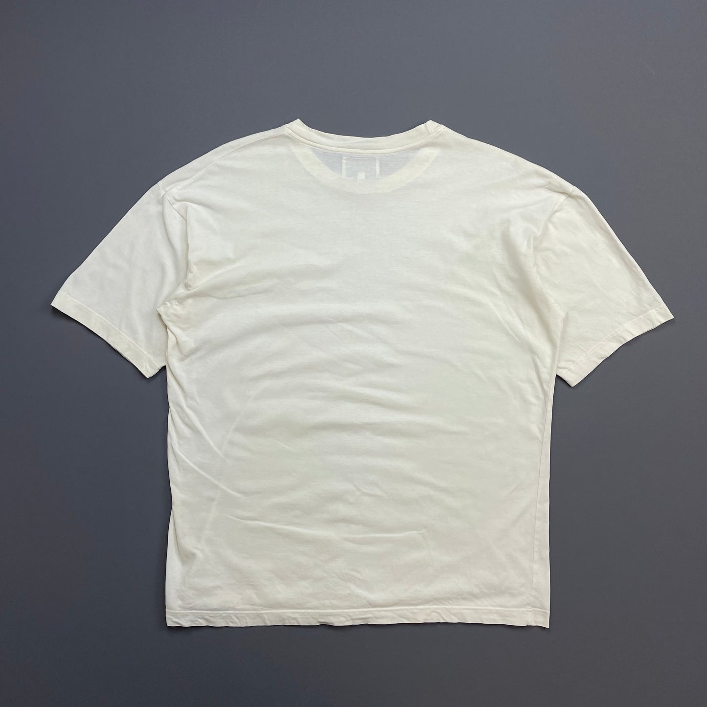 Armani Jeans Cream 90s Spellout Lightweight Oversized T-Shirt