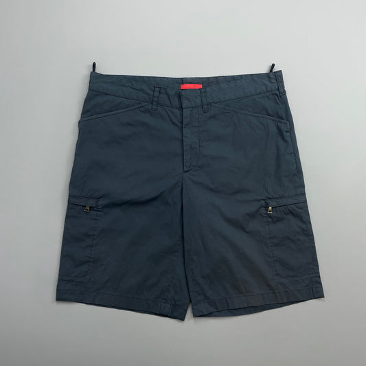 Prada Sport Navy 2008 Black Tab Cargo Shorts