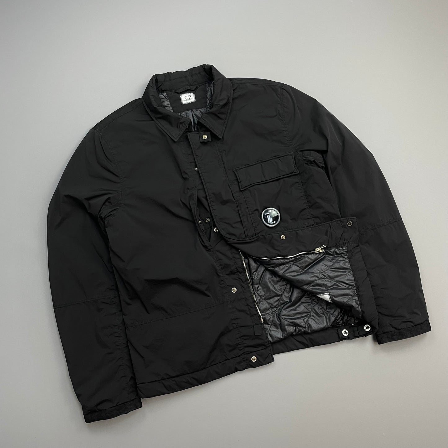 C.P. Company Black Nylon Nycra Padded Jacket