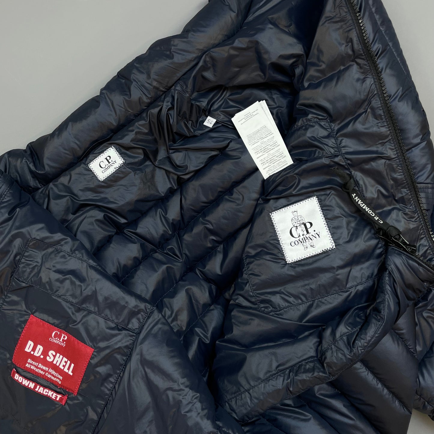 C.P. Company Navy DD Shell Lightweight Technical Lens Puffer Jacket