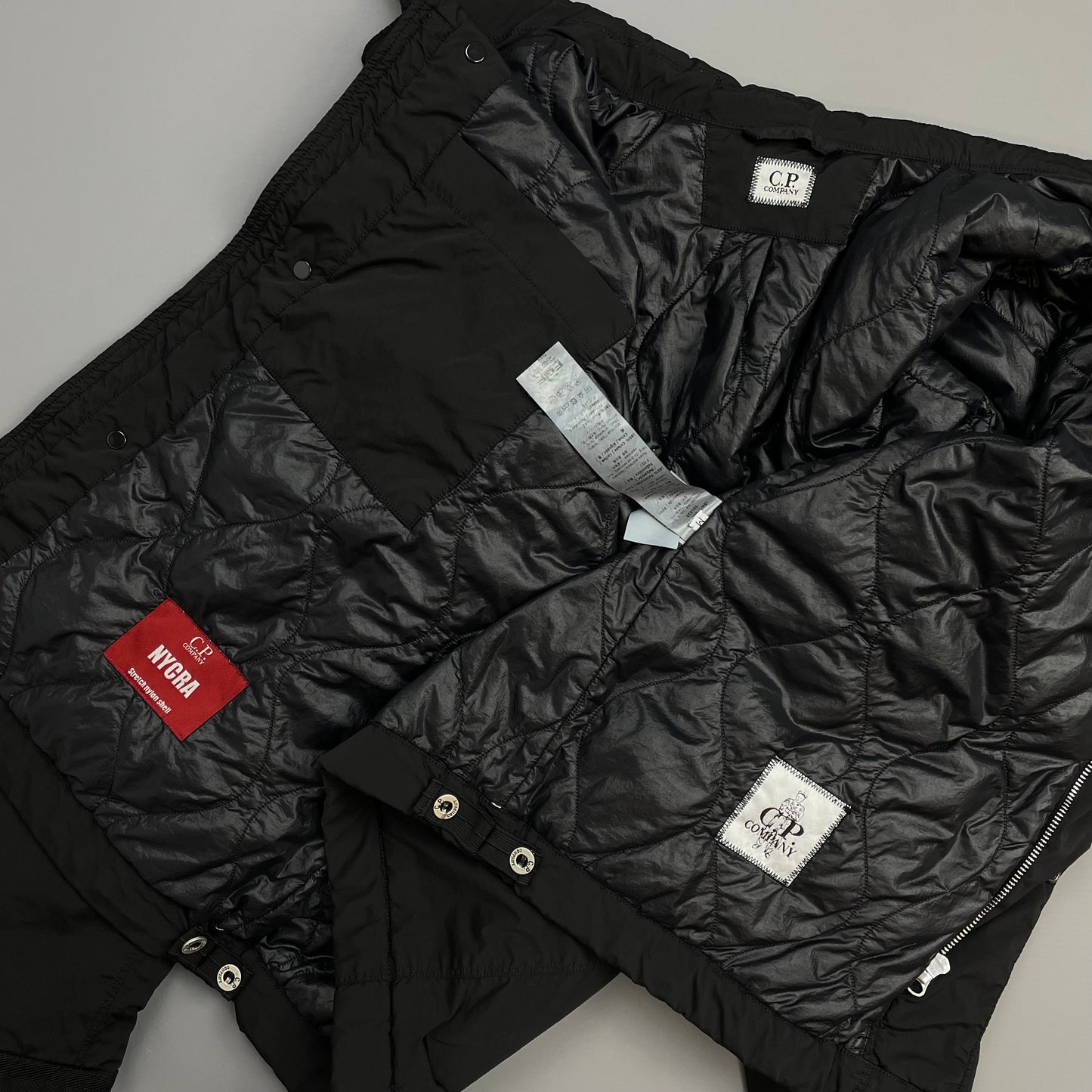 C.P. Company Black Nylon Nycra Padded Jacket