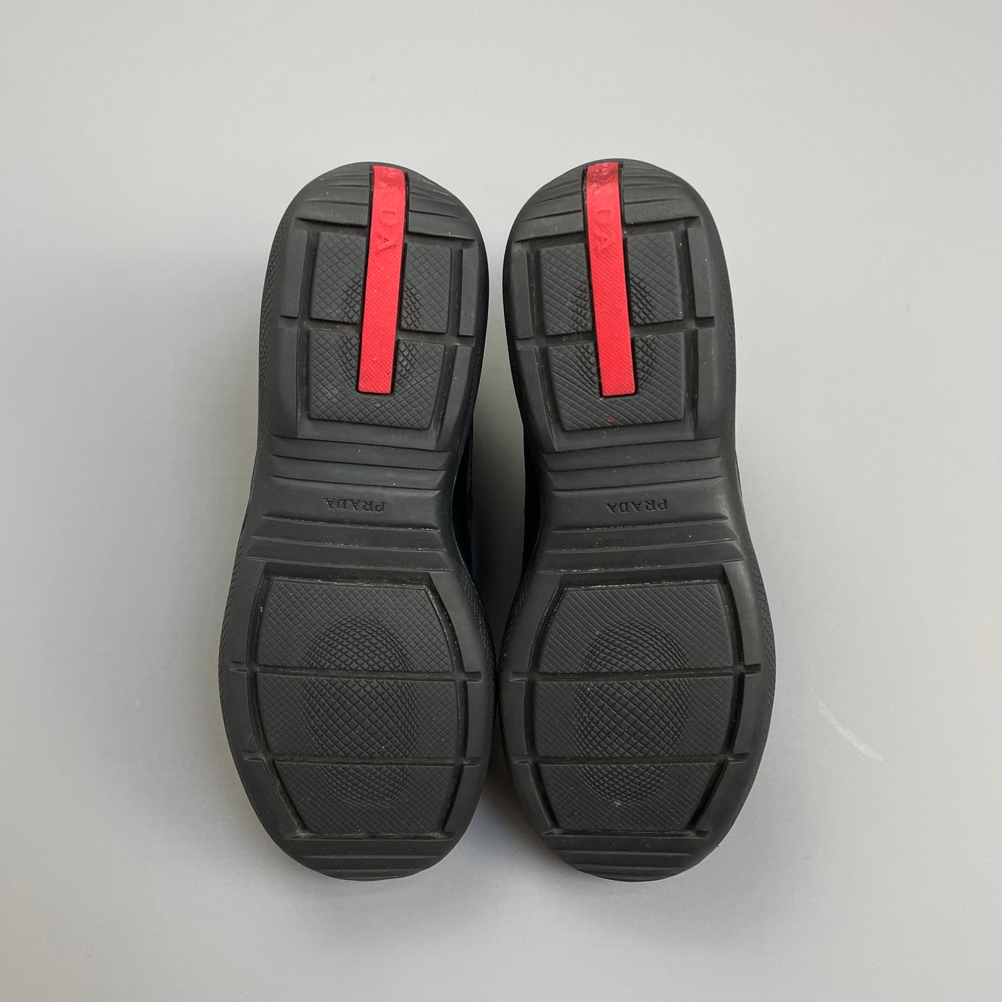 Prada Americas Cup Black Leather Trainers