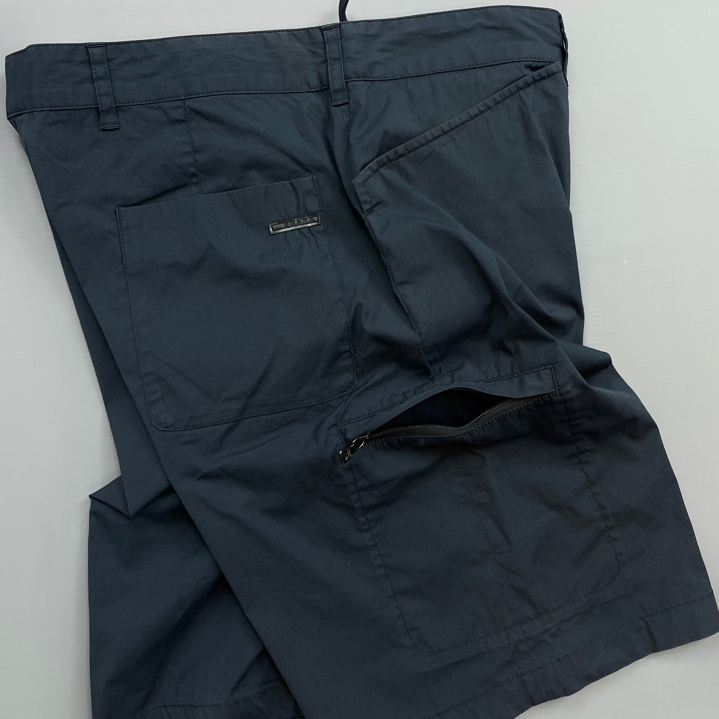 Prada Sport Navy 2008 Black Tab Cargo Shorts
