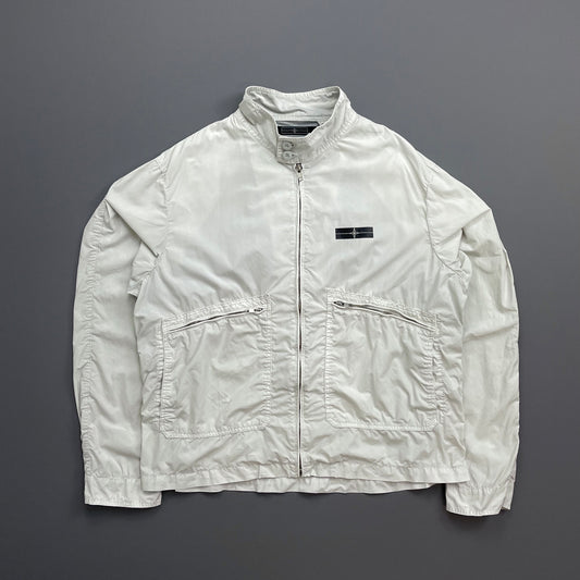 Stone Island Denims White SS07 Coated Cotton Lightweight Harrington Jacket