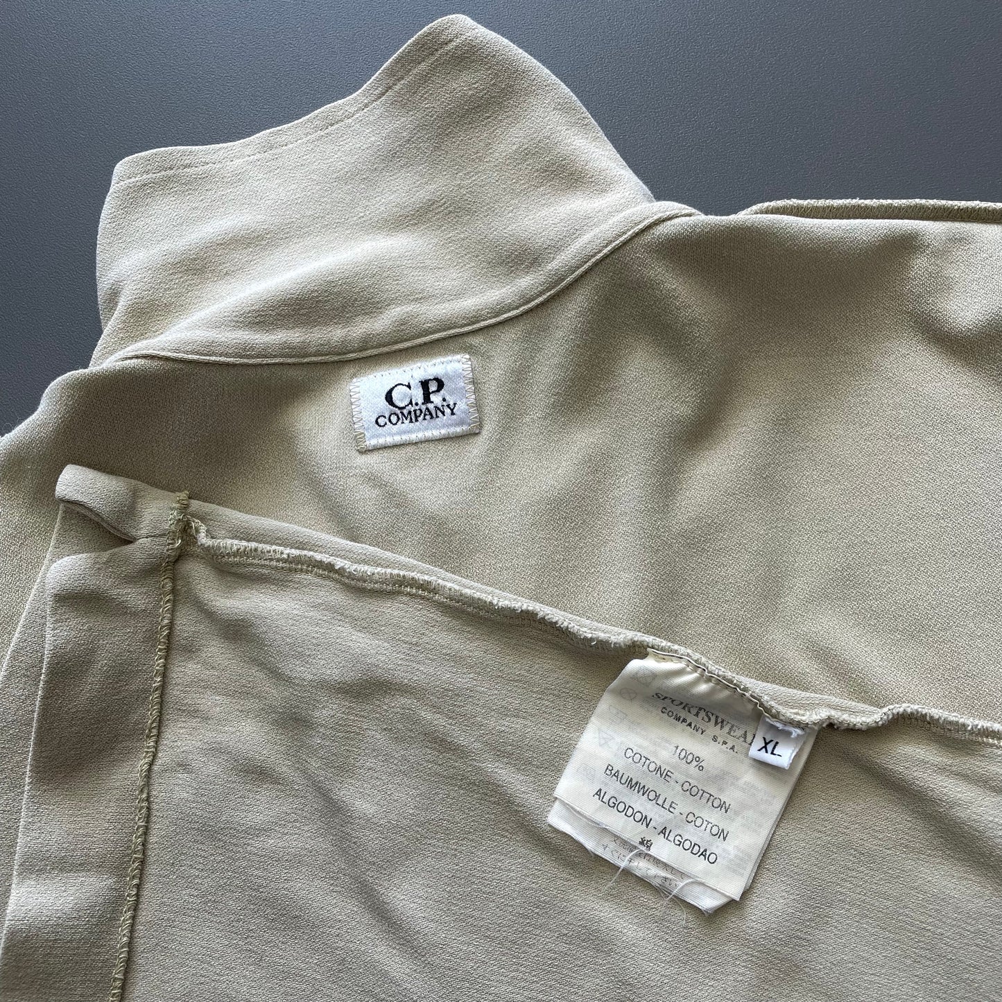C.P. Company Beige SS99 Short Sleeve Polo Shirt