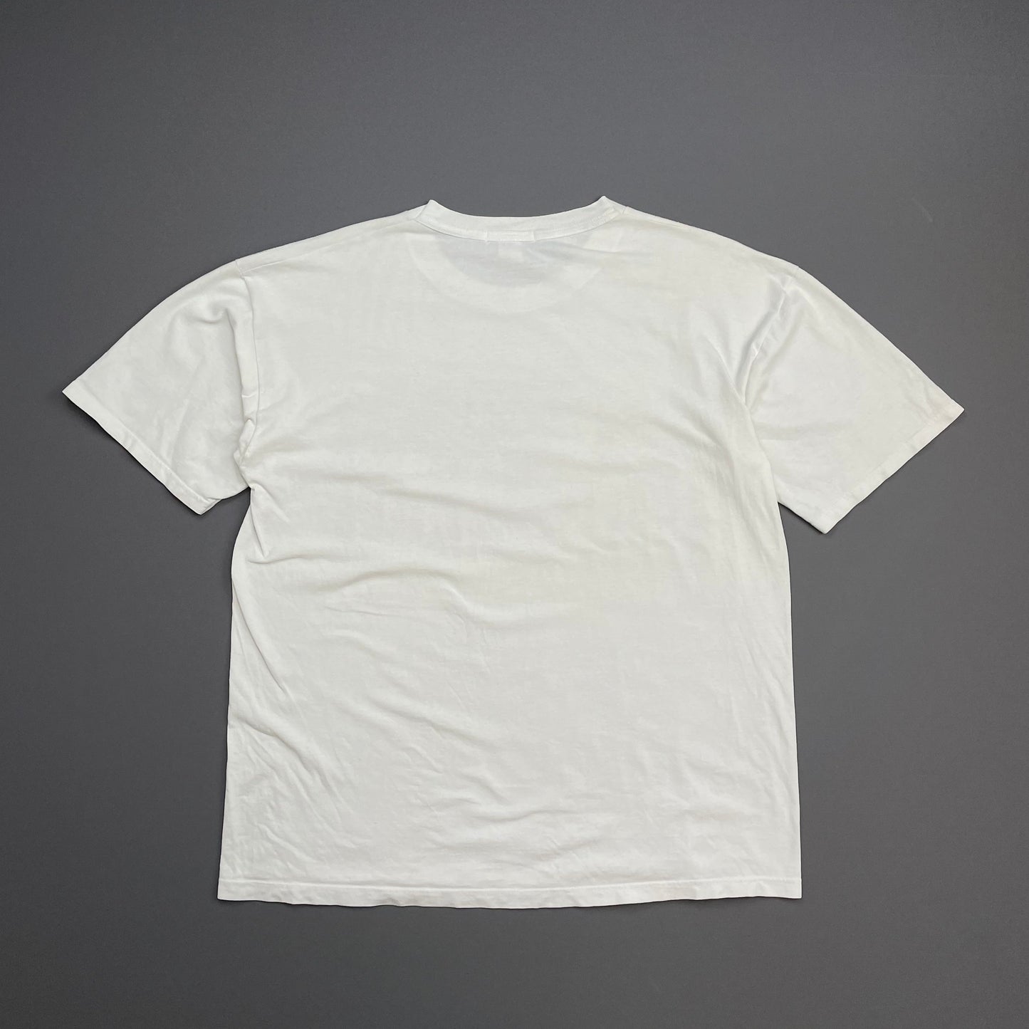 Emporio Armani White 90s Newspaper Print Graphic Tee