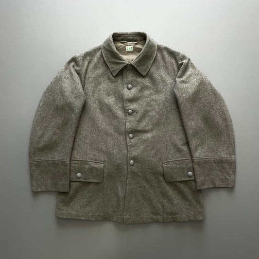 Vintage Swedish Military Grey 1942 WW2 Wool Jacket