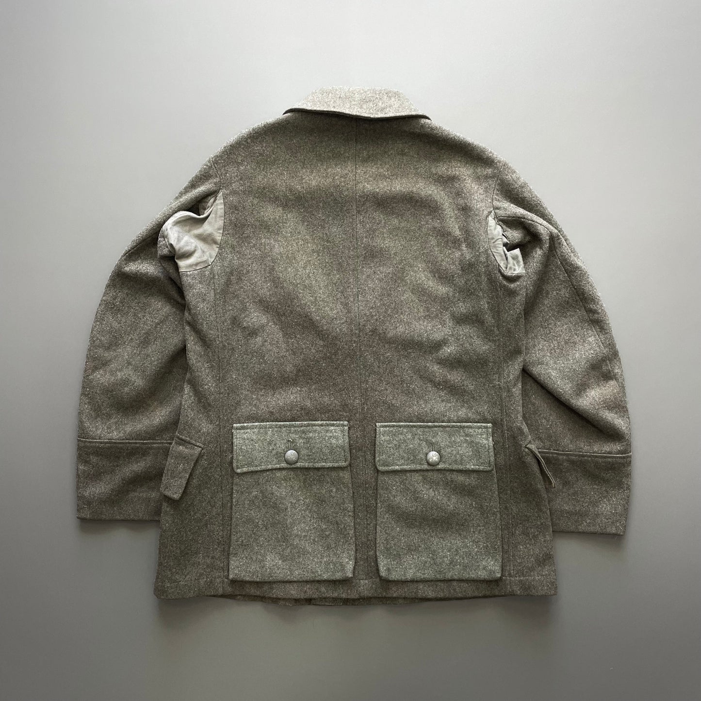 Vintage Swedish Military Grey 1942 WW2 Wool Jacket